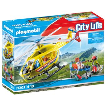 Playmobil City Life 71203 Hélicoptère de secours