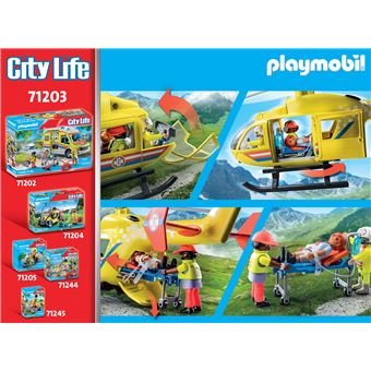 Playmobil City Life 71203 Hélicoptère de secours