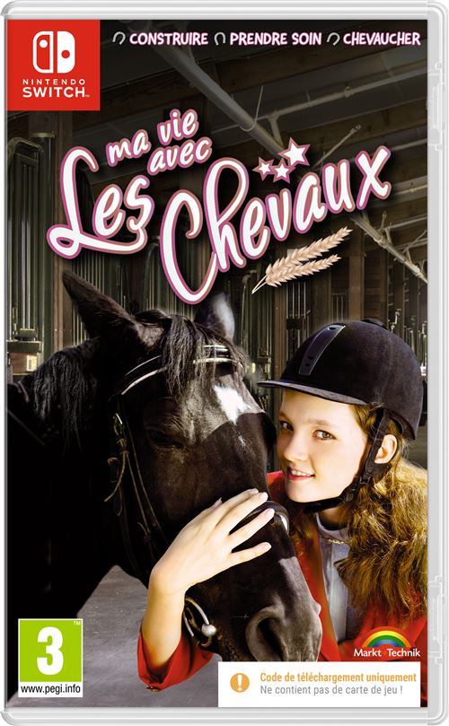 Pochette avant du jeu Ma vie avec les chevaux Code in a box Nintendo Switch