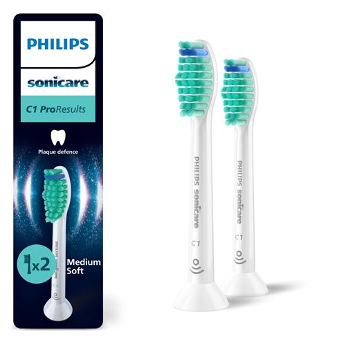Brossettes Dentaires Philips Sonicare Hx6012/87 Proresults Lot De 2 Blanc