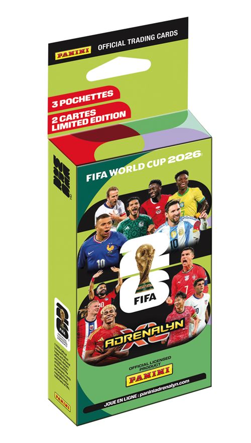 Cartes à collectionner Panini World Cup 2026 TC Blister 3 pochettes et 2 cartes en Edition Limitée - Panini