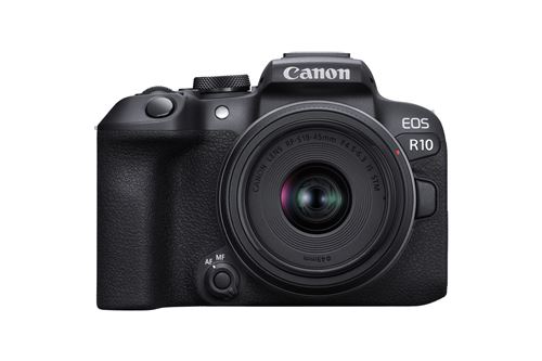 Appareil photo hybride Canon EOS R10 + RF-S 18-45mm f/4.5-6.3 IS STM + Bague d’adaptation