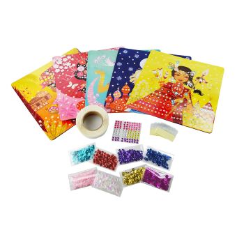 Kit créatif Stick’n Fun Au Sycomore Sequins Princesses du monde