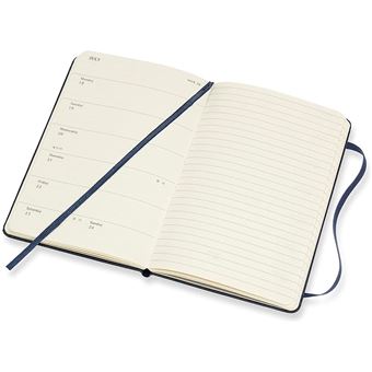 Agenda semainier Moleskine Format de poche Couverture rigide 2022 Bleu saphir