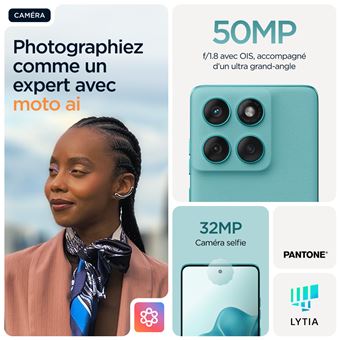 Smartphone Motorola Edge 60 Fusion 6,67" 5G Double SIM 256 Go Pantone Amazonite