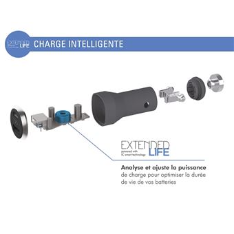 Chargeur voiture 2 USB A + C Force Power Delivery PD 37W Gris + Garantie à vie