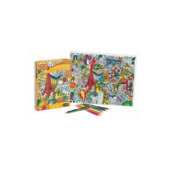 Poster à colorier Sentosphère Bienvenue à Paris