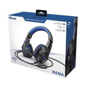 Casque Gaming circum-aural Noir et bleu Trust GXT404B Rana pour PS4