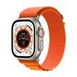 Apple Watch Ultra + Cellular, boîtier Titane 49mm avec Boucle Alpine Orange Taille S