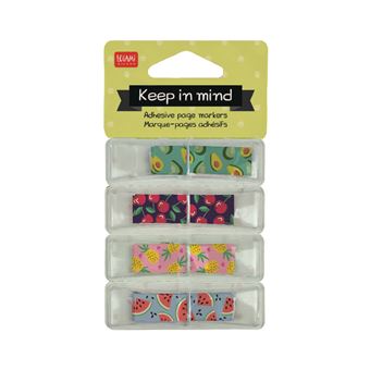 KEEP IN MIND-PAGE MARKERS- FRUITS- 12 PCS