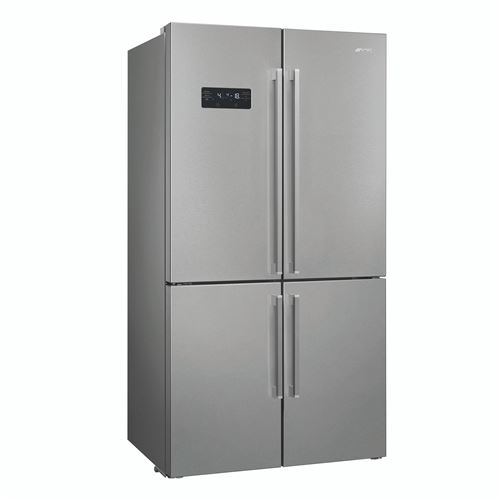 Smeg FQ60XDE Free Standing American Style Quad Door Fridge Freezer in Inox