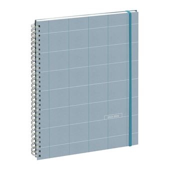 Agenda scolaire semainier Exacompta 2023 2024 29W Casual Bleu Clair