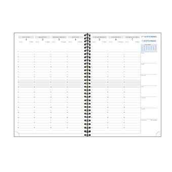 Agenda scolaire semainier Exacompta 2023 2024 29W Casual Bleu Clair