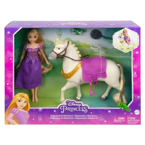 Poupee Disney Princesses Coffret Raiponce et Maximus Poupee Achat prix fnac