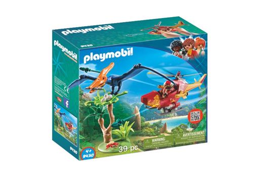 Playmobil The Explorers 9430 Hélicoptère et Ptéranodon État correct - Playmobil reconditionné disponible sur Fnac