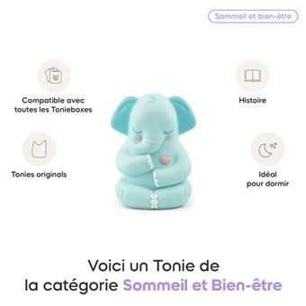 tonies Figurines auditives pour Toniebox, Le Petit éléphant Qui Veut s'endormir, Livre Audio avec Musique pour Enfants à partir de 3 Ans, Temps de Jeu Environ 34 Minutes