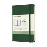 Agenda-carnet 2021 semainier Moleskine Rigide petit format Vert