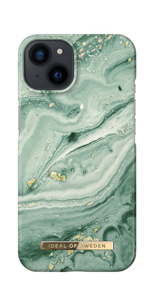 Coque iDeal of Sweden pour iPhone 14 Pro Max Marbre Vert