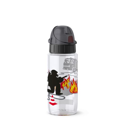 Gourde stylée Emsa Drink2go Tritan 0.5L décor pompier