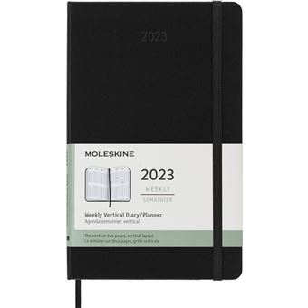 Agenda scolaire Moleskine 2022 2023 Semainier Vertical grand format Rigide Noir