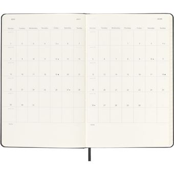 Agenda scolaire Moleskine 2022 2023 Semainier Vertical grand format Rigide Noir