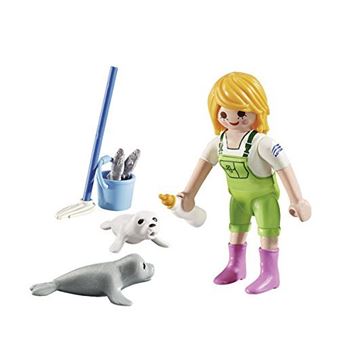 Playmobil Œuf de Pâques 9418 Soigneuse avec bébés phoques