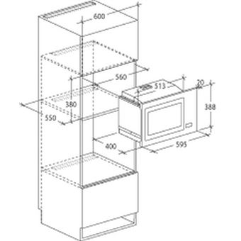 ORIGINE - VOL CAVITE : 25 L - COMMANDES: CURSEUR - PUISSANCE : 1450 - GRILL (W) : 1000 - NOIR