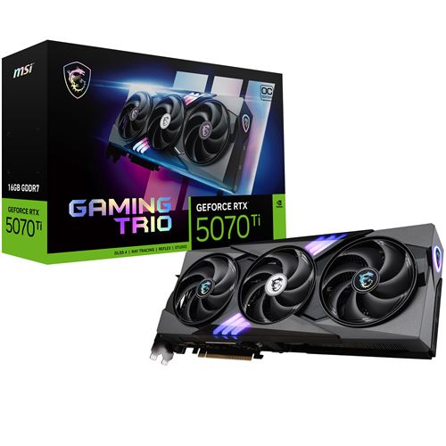 Carte Graphique MSI Nvidia GeForce RTX 5070 Ti 16G GAMING TRIO OC