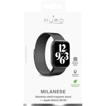 Bracelet Milanese pour Apple Watch 38-41mm Puro Noir