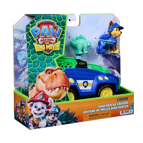 Paw Patrol Multicolore Pack Figurines Et Véhicule Pat’patrouille Chase Le Film Mission Dino