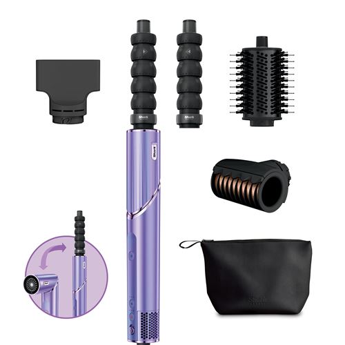 Brosse Coiffante Shark Multistyler Flexstyle Orchidée 4-En-1 Violet