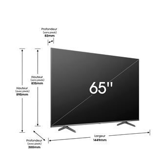 TV QLED Hisense 65E79KQ PRO 164 cm 4K UHD Smart TV 2023 Noir