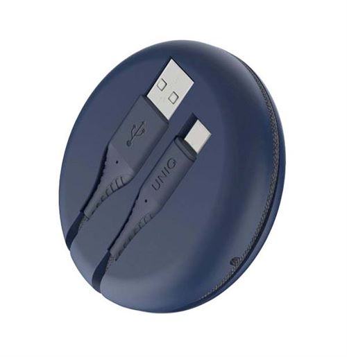 Câble Uniq Halo USB-A vers USB Type-C 1.2 m Bleu