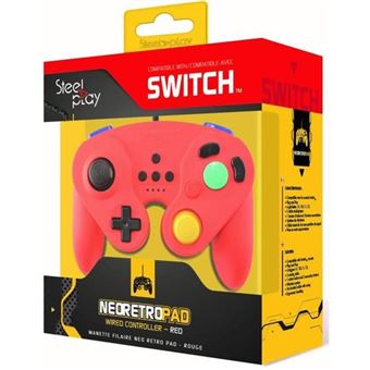 Manette Nintendo Switch filaire Steelplay Neo Retro Rouge