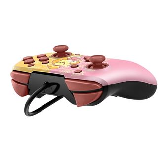 Manette filaire Pdp Faceoff Deluxe+ Audio Animal Crossing Isabelle pour Nintendo Switch Rose et jaune