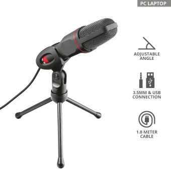 Microphone USB Trust GXT212 Noir