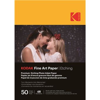 Kodak Fina Art Paper Etching 210 gr 10 x 15 cm 50 feuilles