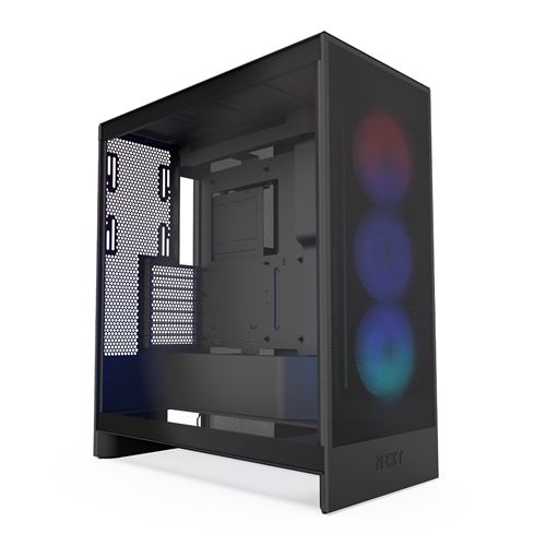 Boitier PC NZXT H7 FLOW moyen tour noir RGB avec panneau latéral verre trempé