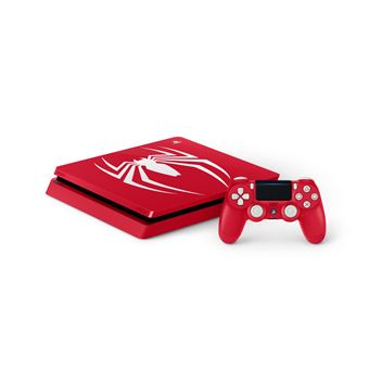 Console Sony PS 4 Slim 1 To Rouge + Manette DualShock Edition Spéciale Marvel’s Spider-man