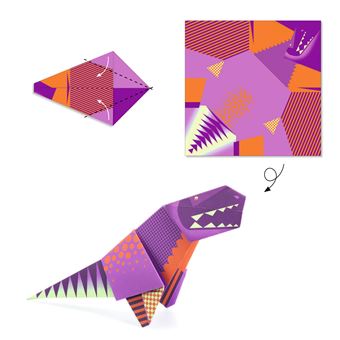 Jeu créatif Djeco Origami facile Dinosaures