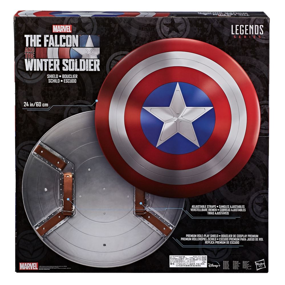 Bouclier De Captain America Version Réaliste - 60 Cm, PVC, Collection Avengers