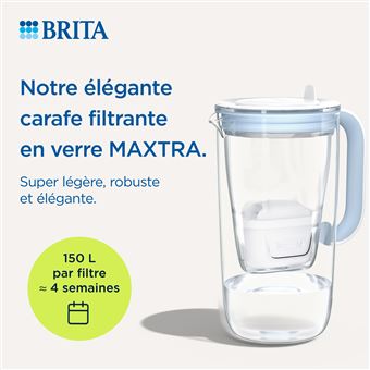 Brita Glaskaraffe mit 1x Maxtra Pro All-in-1 Wasserfilter Blau