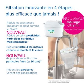 Brita Glaskaraffe mit 1x Maxtra Pro All-in-1 Wasserfilter Blau