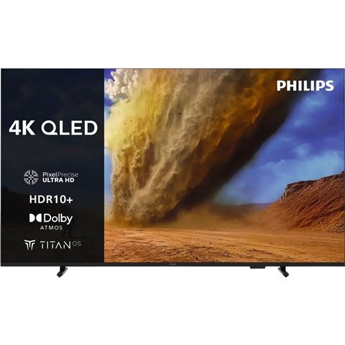 Philips 43Pus7800 - Classe De Diagonale 43" TV LCD Rétro-Éclairée Par Led - QLED - Smart TV - Titan Os - 4K UHD (2160P) 3840 X 2160 - Hdr - Quantum Dot - Noir Mat