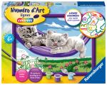Jeu créatif Ravensburger Numéro d'Art Moyen Chaton dans le hamac