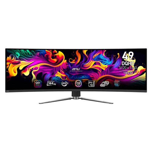Ecran PC Gaming MSI MPG 491CQP QD-OLED 49 Incurvé DQHD Noir