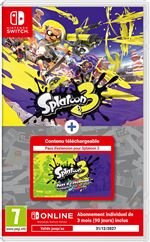 Splatoon 3 + Pass d'extension Code de téléchargement + 1 Abonnement individuel de 3 mois au service de Nintendo Switch Online