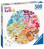 Puzzle rond 500 pièces Ravensburger Desserts Circle of Colors