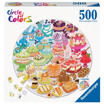 Puzzle rond 500 pièces Ravensburger Desserts Circle of Colors