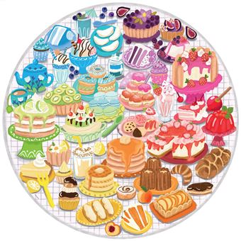 Puzzle rond 500 pièces Ravensburger Desserts Circle of Colors